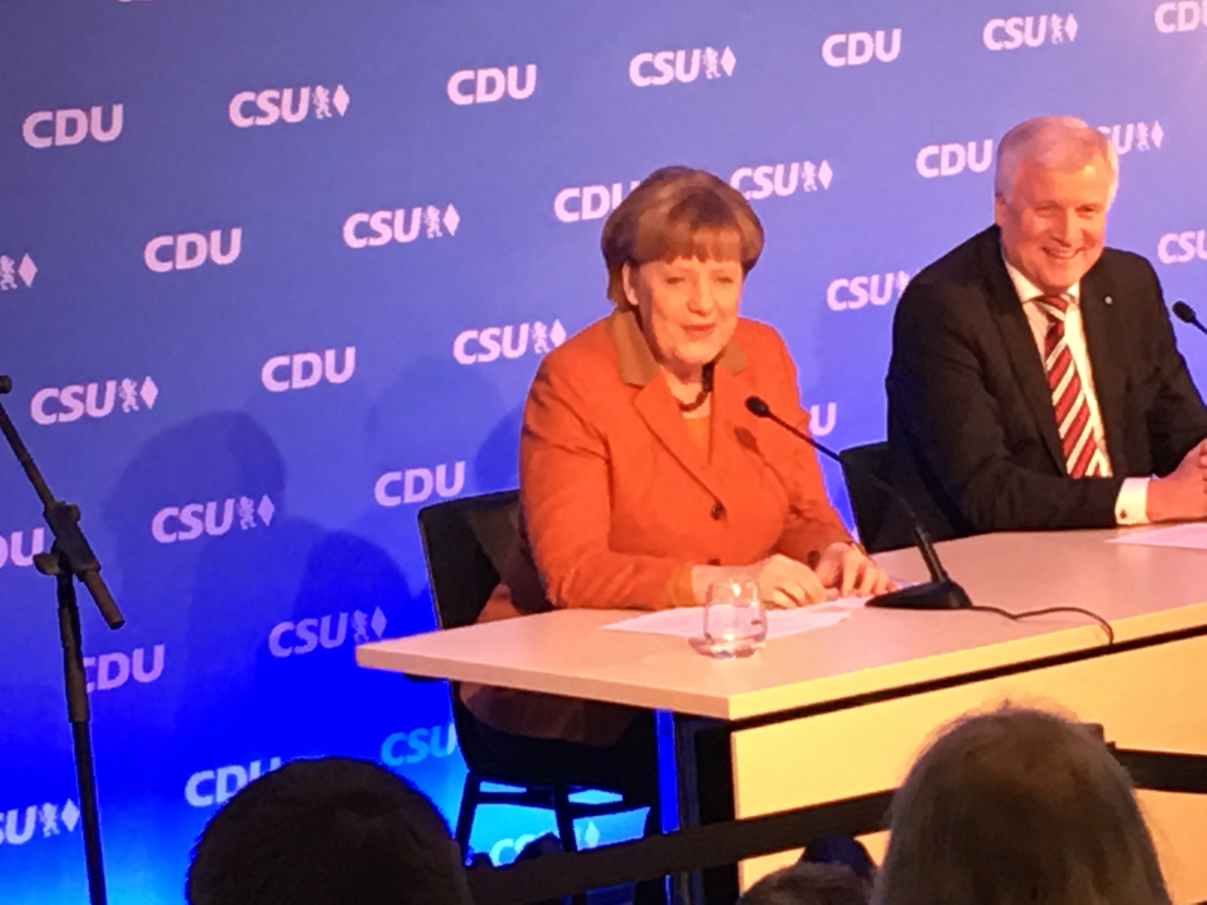 Bundeskanzlerin Angela Merkel und Ministerpraesident Horst Seehofer