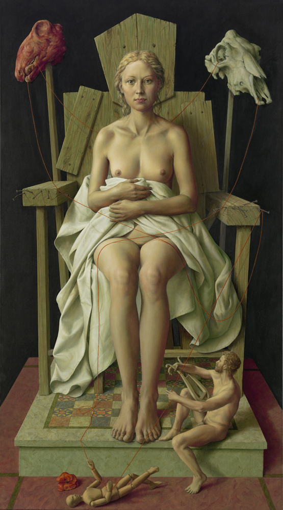 Michael Triegel, Persephone und Orpheus, 2012, Mischtechnik auf Maltafel, 200 x 110 cm