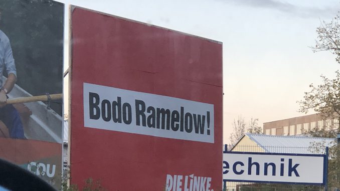 Wahlplakat in Thüringen für Bodo Ramelow, Foto: Stefan Groß