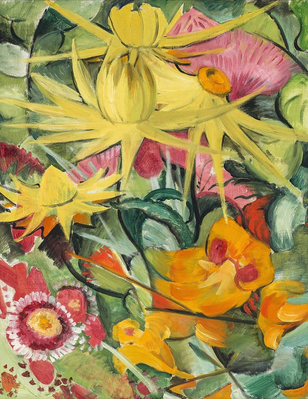 Marc Maria, Blumen und gelbe Disteln
