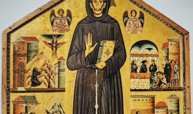 Das erste Franziskus-Bild, gemalt von Bartolomeo Berlinghieri 9 Jahre nach dem Tod des Heiligen 1235. Es durfte erstmals seine toskanische Heimat Pescia verlassen. Foto: Hans Gärtner